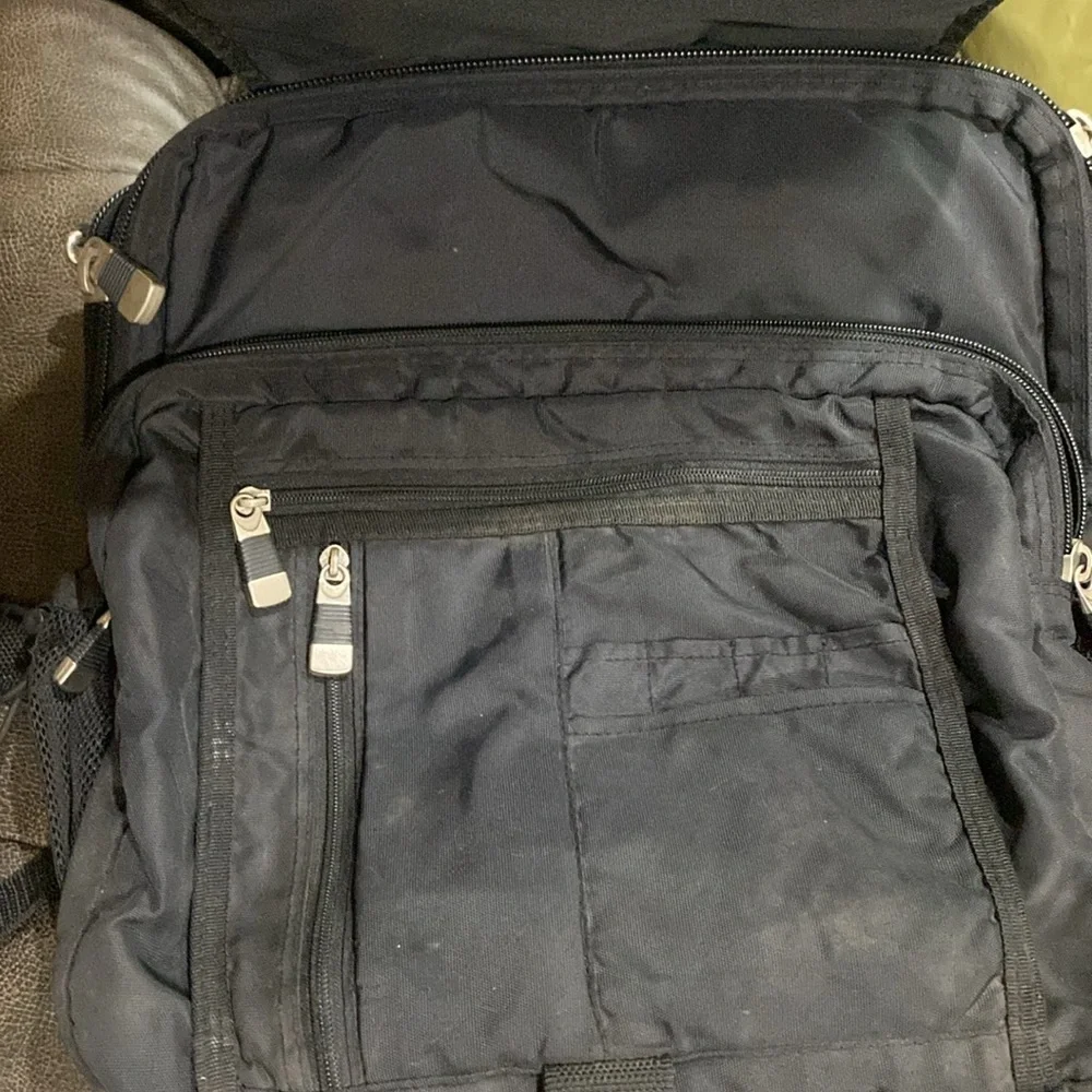 Men’s Black Laptop Backpack Bag Utility Practical Office On-the-Go